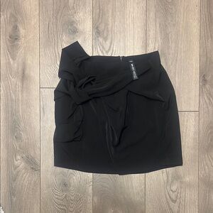 Black Mini Skirt with Bow Detail